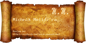 Michnik Melióra névjegykártya